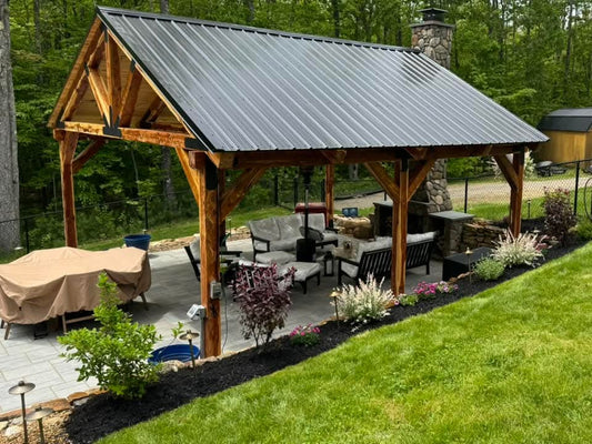 Steel connector kit for complete pavilion