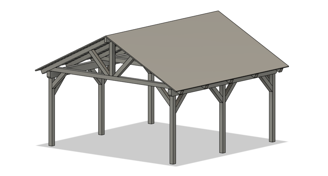 Steel connector kit for complete pavilion